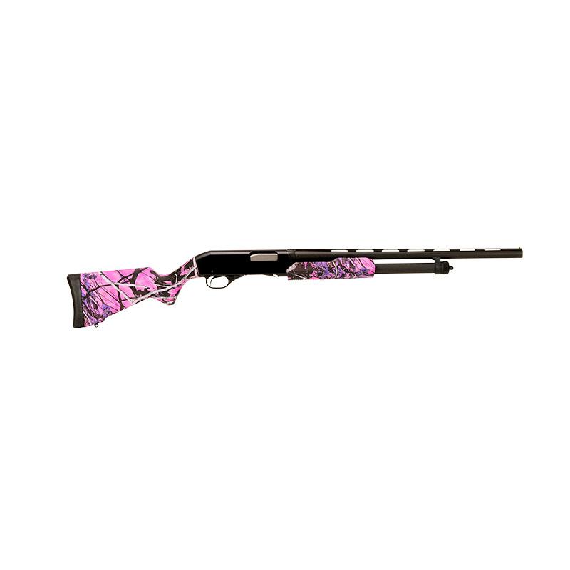 Savage Stevens 320 Field Grade Muddy Girl Compact Shotgun 20ga 3″ Chamber 5rd Capacity 22″ Barrel Pink Camo