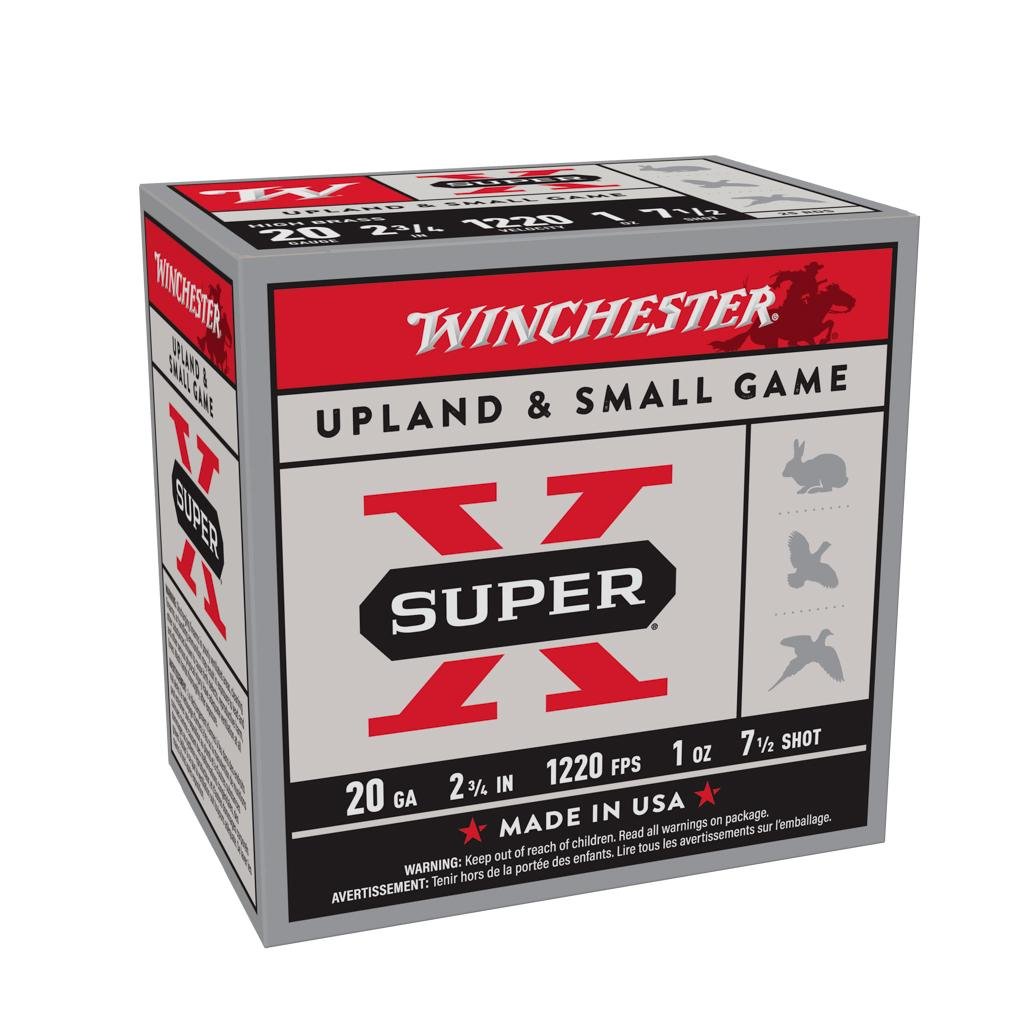 Winchester Super-X High-Brass Shotshells 20 ga 2-3/4″ 1 oz 1220 fps #7.5 25/ct