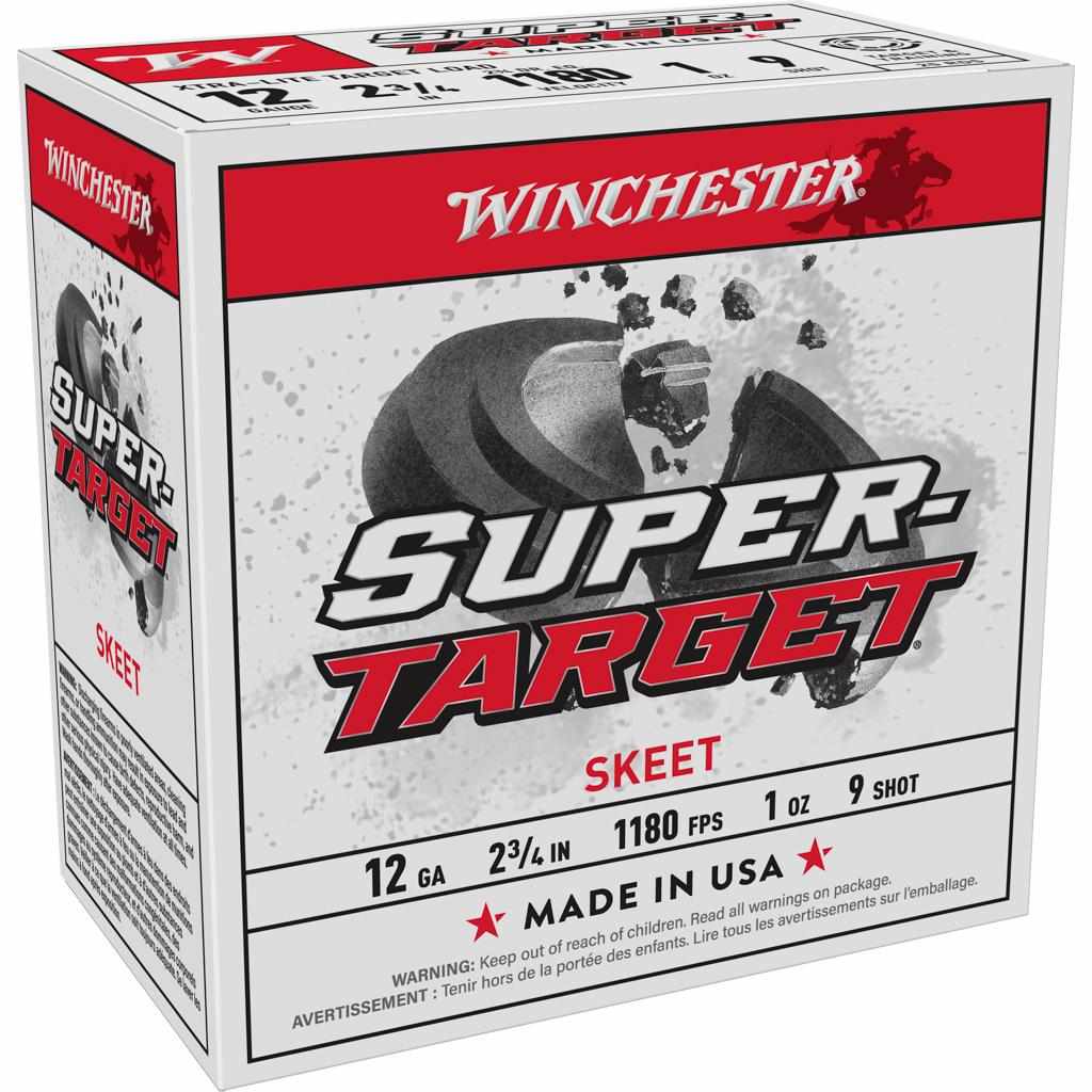 Winchester SuperTarget Shotshells 12 ga 2-3/4″ 1 oz 1180 fps #9 25/ct