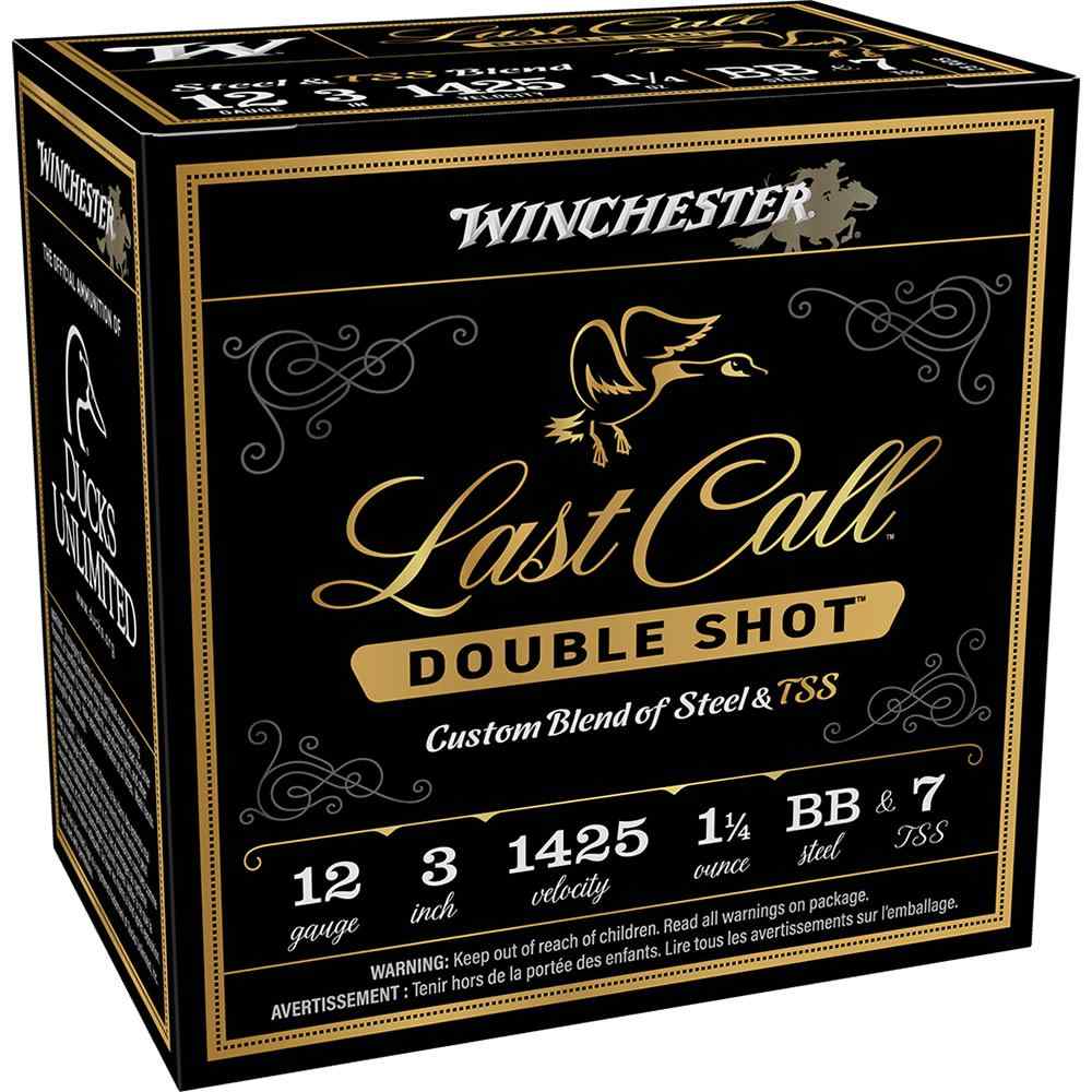 Winchester Last Call Double Shot Shotshells 12 ga 3″ 1-1/4 oz 1425 fps BB & #7 25/rd