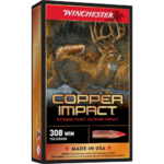 Winchester Copper Impact Rifle Ammunition 308 Win 150 gr. BT 2810 fps 20/ct