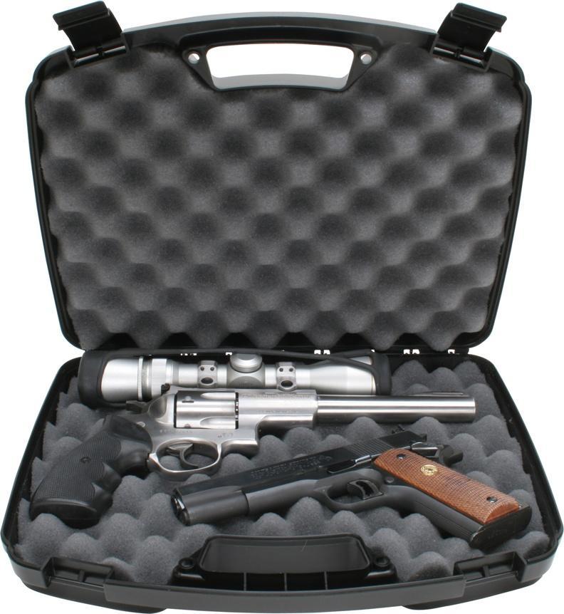 MTM Snap-Latch Two 2 Pistol Case for Up to 8″ Barrel – Black