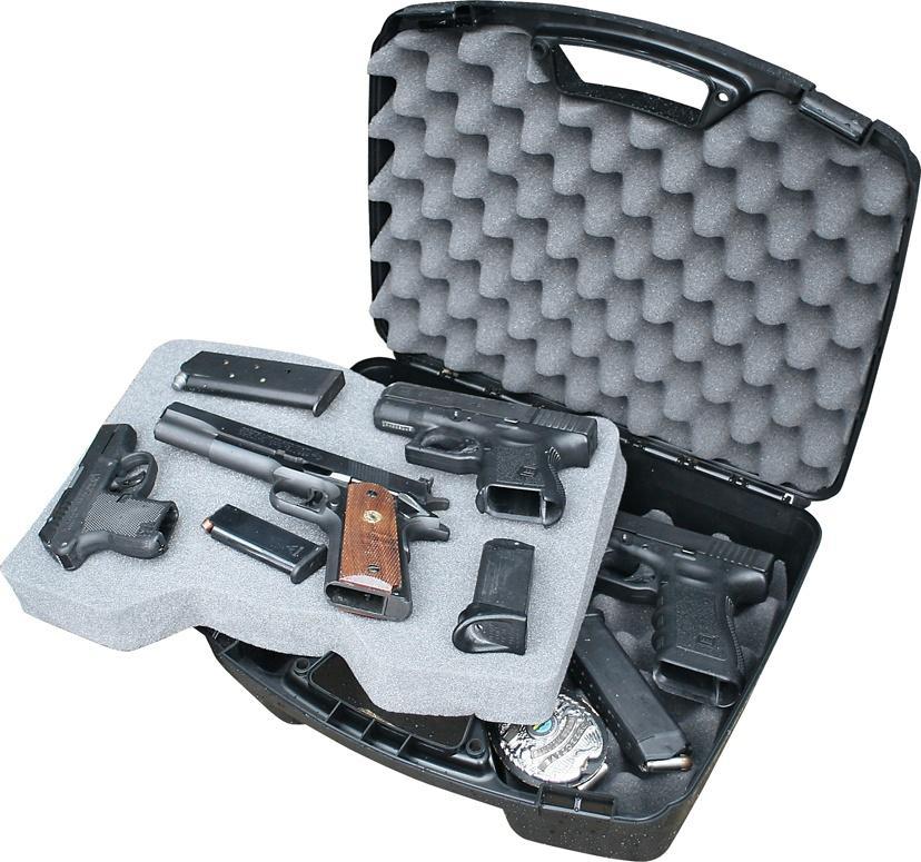 MTM Snap-Latch Four 4 Pistol Case for Up to 8″ Barrel – Black