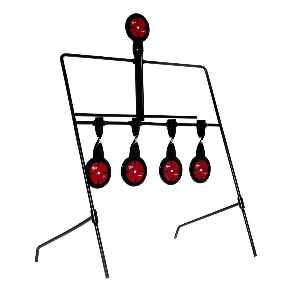 EZ-Aim Deflector Resetting Spinner Target System 16″W x 22.25″H Black Red