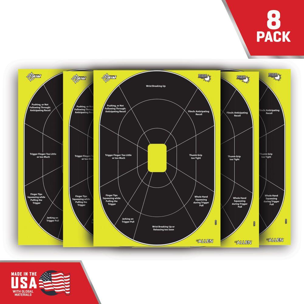 Allen EZ Aim Splash Reactive Target 12.5″x18.25″ Handgun Trainer 30 per Pad