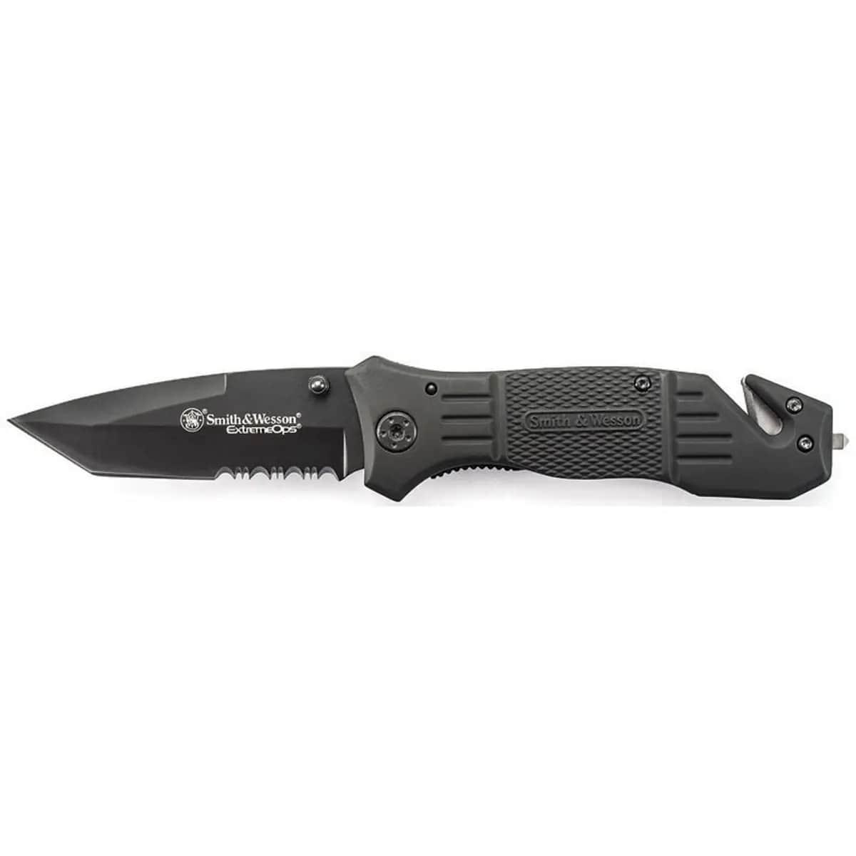 Smith & Wesson Extreme Ops Liner Lock Folding Knife 3.3″ Blade Black