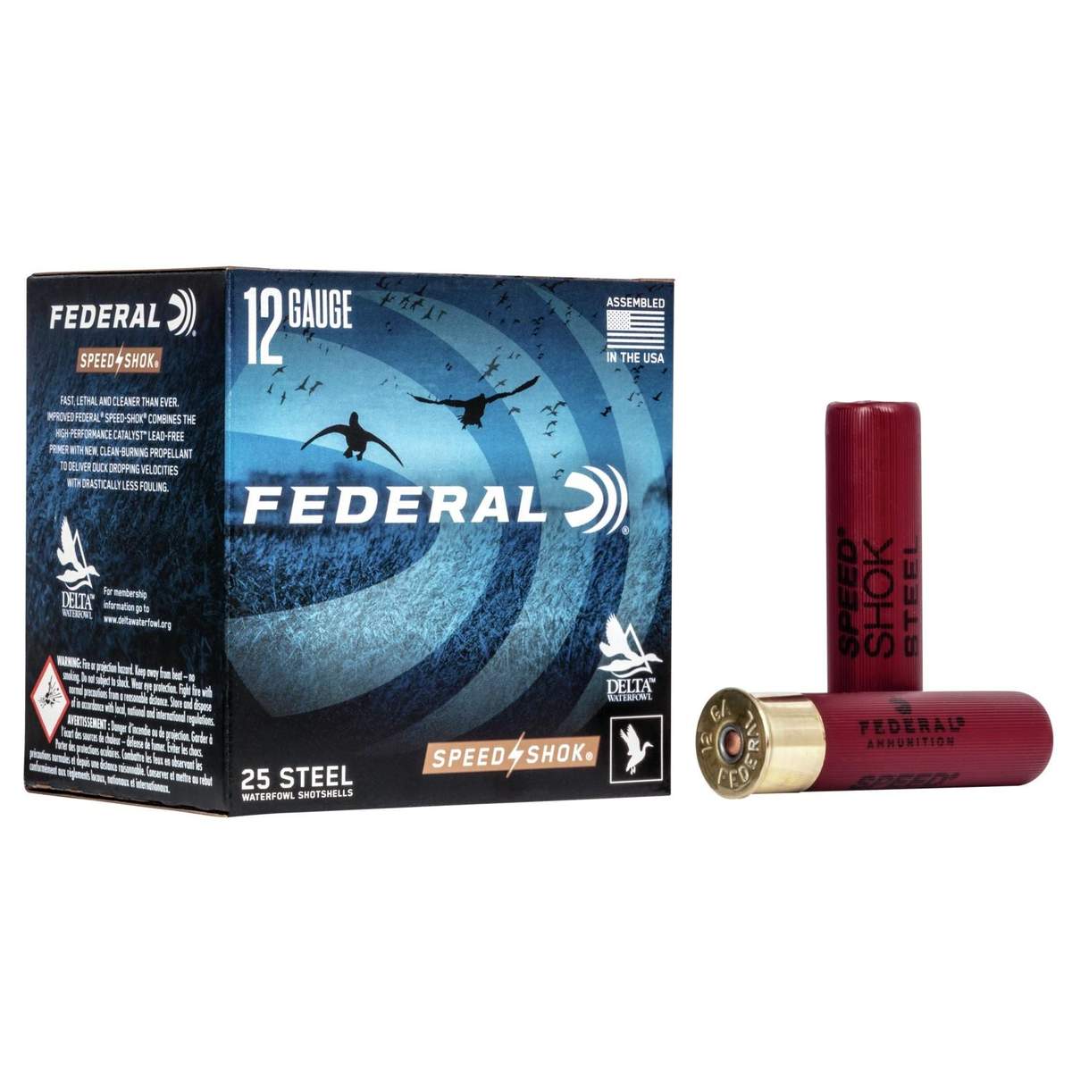 Federal Speed-Shok Waterfowl Steel – 12ga 3-1/2″ 1-3/8oz #2-Shot 25/Box