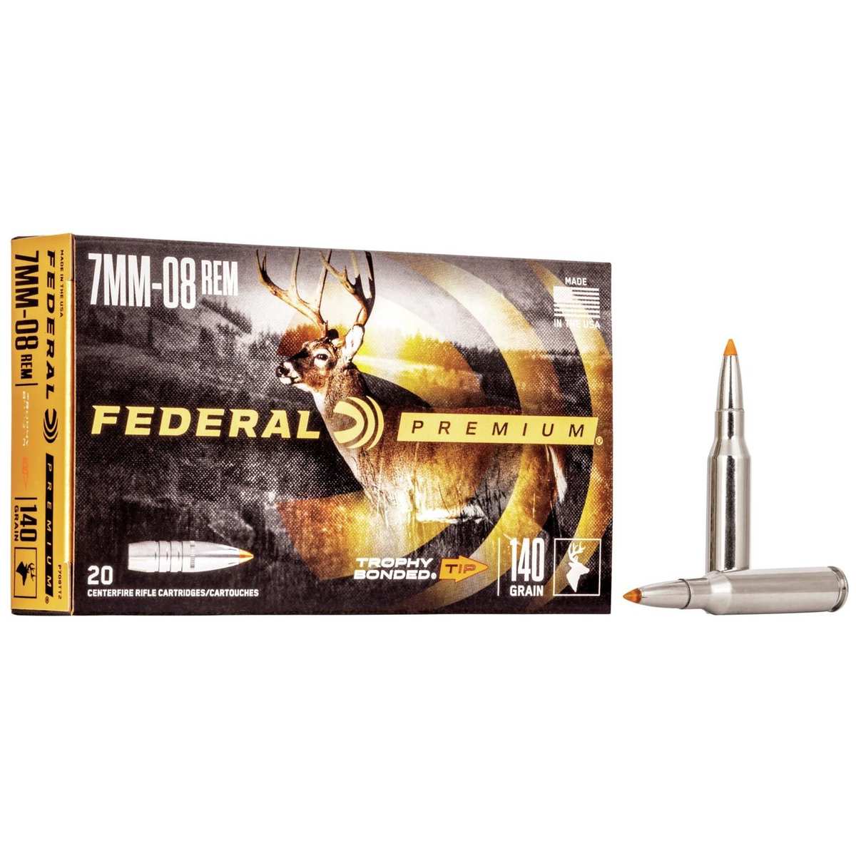 Federal Premium Vital-Shok Rifle Ammunition 7mm-08 Rem 140 gr TBT 2800 fps – 20/ct