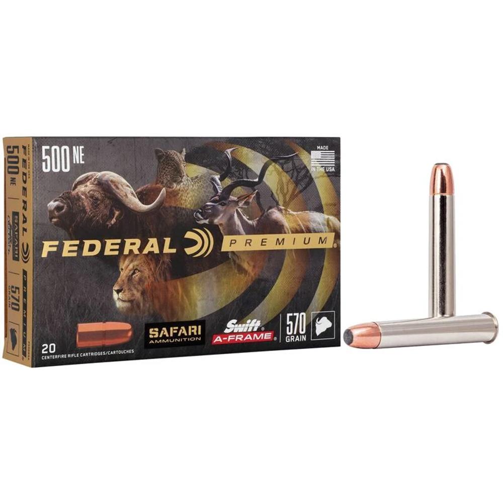Federal Premium Cape-Shok Rifle Ammunition .500 Nitro 570 gr SAF 2100 fps – 20/ct
