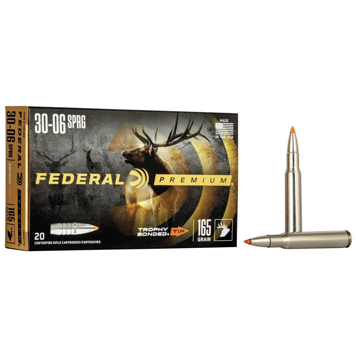Federal Premium Vital-Shok Rifle Ammunition .30-06 Sprg 165 gr TBT 2800 fps – 20/ct