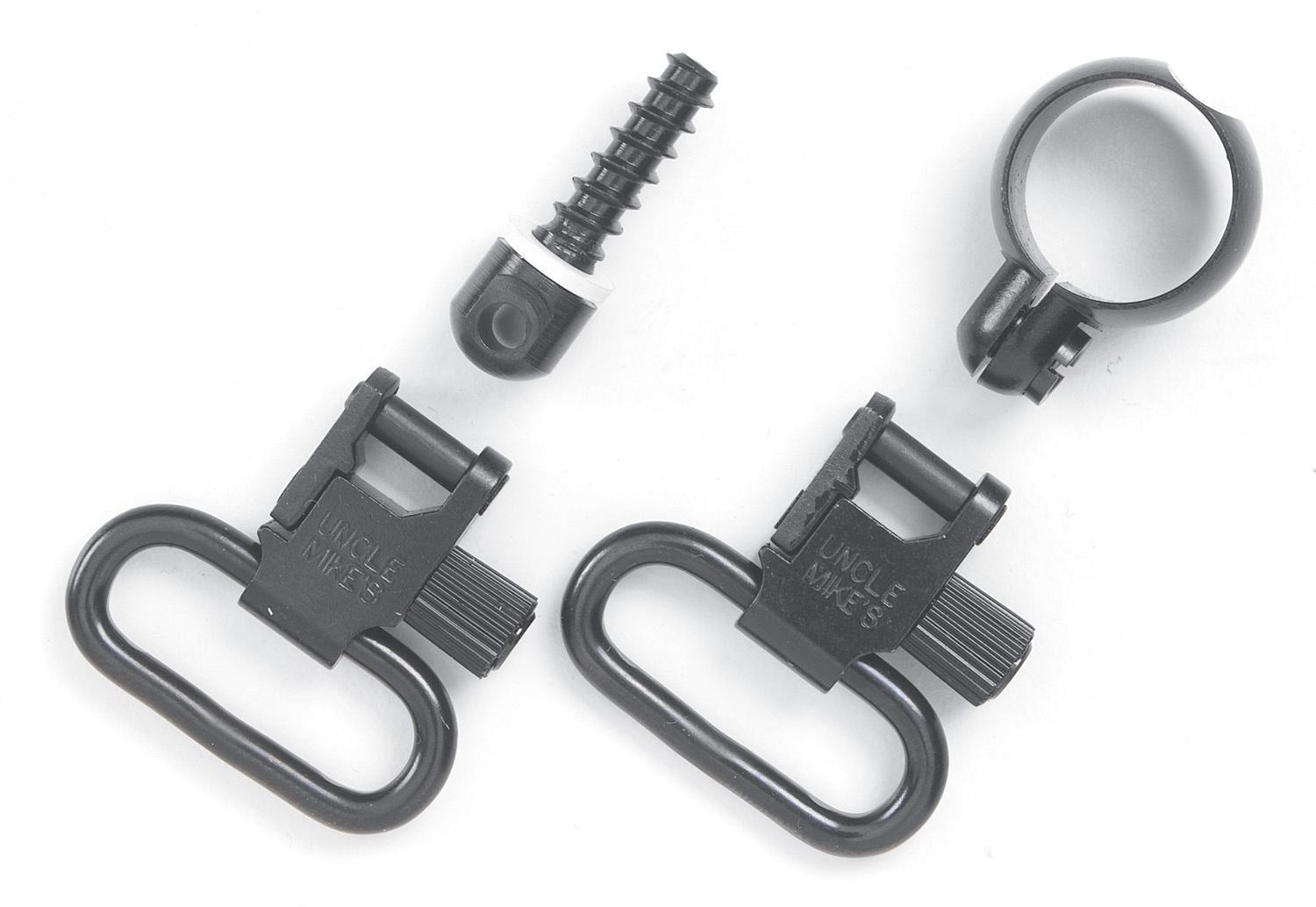 Uncle Mike’s Quick Detach Sling Swivel Set Full Band Lever Action Rifles .645-.660 Winchester/Marlin Swivel Steel Black
