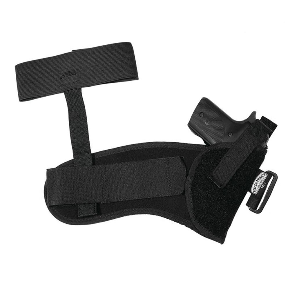 Uncle Mike’s Sidekick Ankle Holsters Fits 3″ – 4″ Barrel Med. Autos .32 – .380 cal. – left Hand