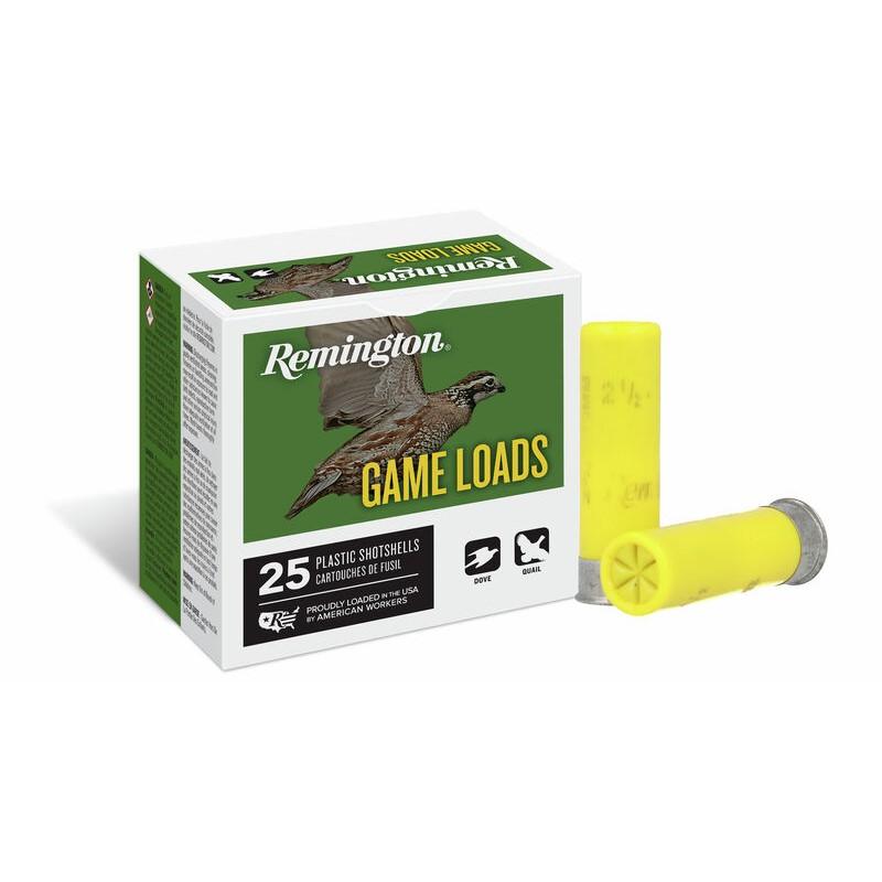 Remington Lead Game Load Shotshells 20 ga 2-3/4″ 7/8 oz 1225 fps #7.5 25/ct