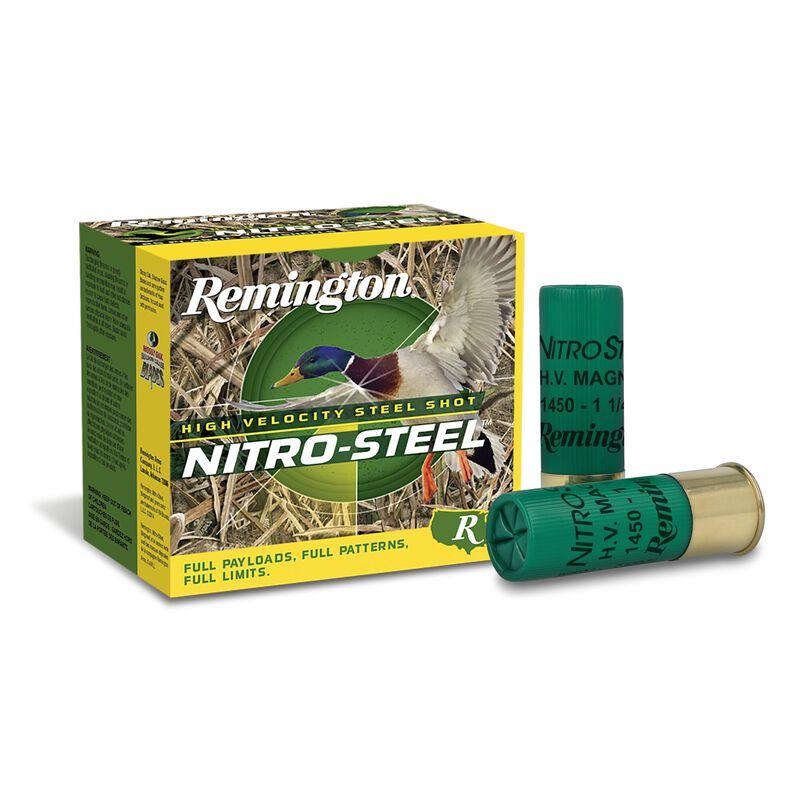 Remington Nitro-Steel Hi-Velocity Magnum Load Shotshells 12 ga 2-3/4″ 1-1/4 oz #4 1275 fps 25/ct