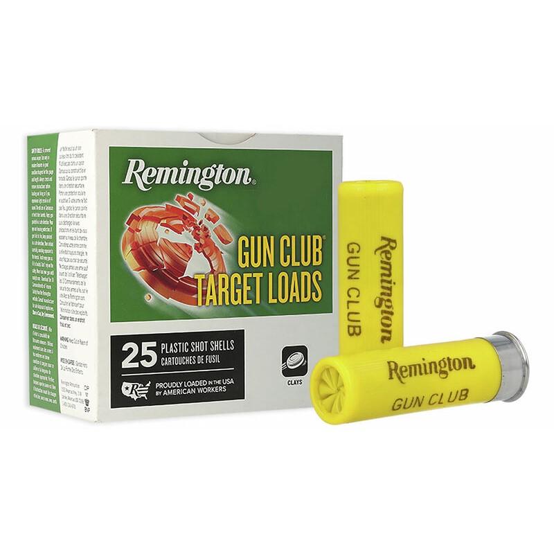 Remington Gun Club Target Load Shotshells 20 ga 2-3/4″ 7/8 oz 1200 fps #9 25/ct