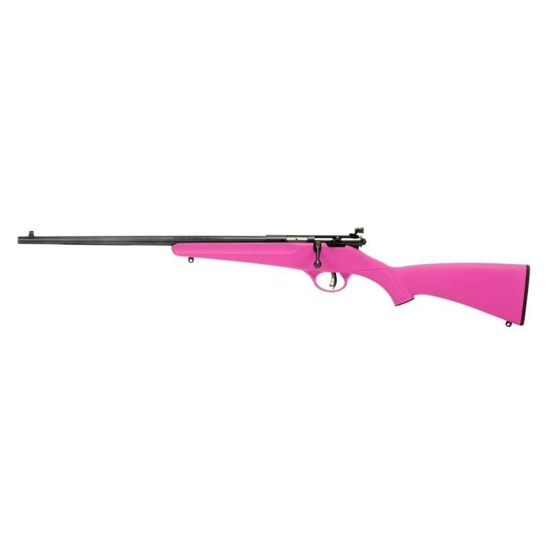 Savage Arms Rascal Left Hand Rifle 22LR Single Shot 16.13″ Barrel Pink