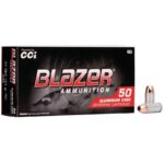 CCI Blazer Aluminum Handgun Ammunition .40 S&W 165 gr FMJ 1100 fps 50/ct