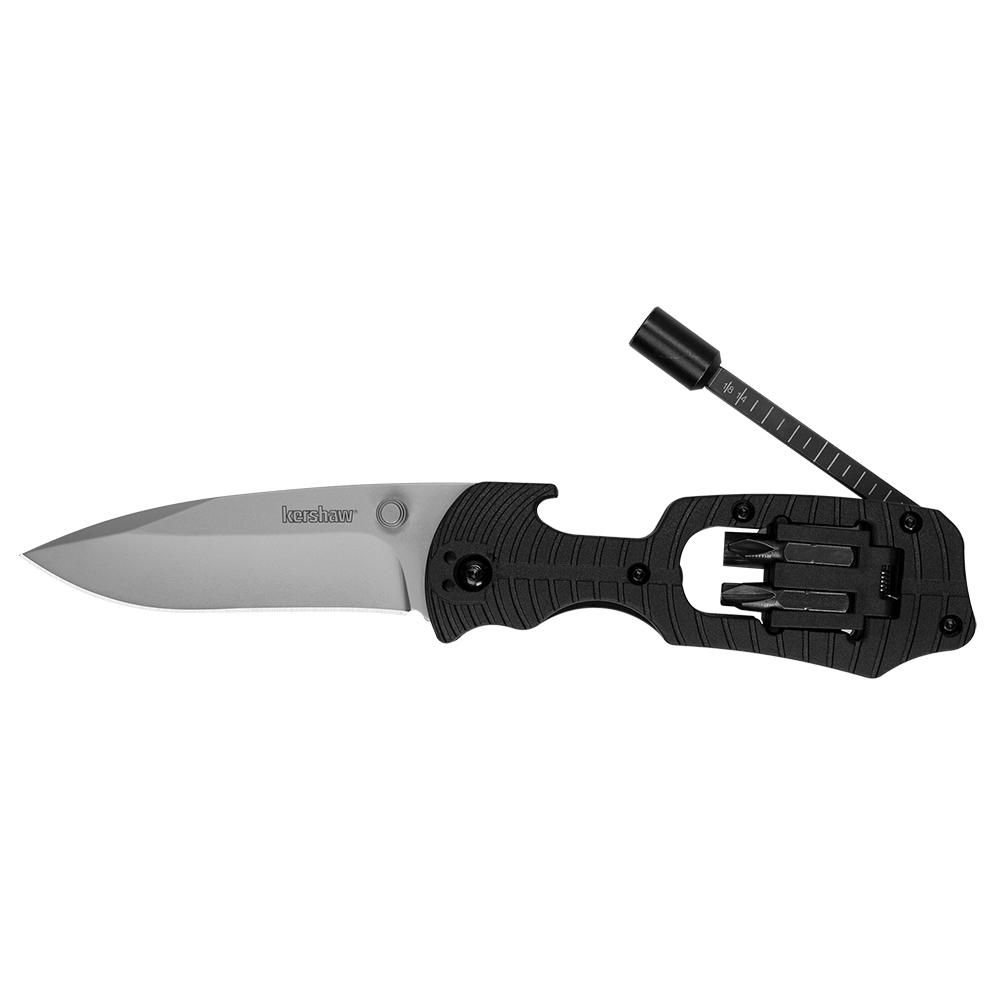 Kershaw Select Fire Folding Knife 3-2/5″ Drop Point Blade Black