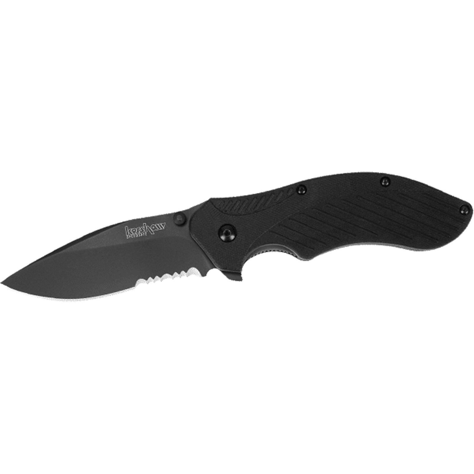 Kershaw Clash Folding Knife 3-1/10″ Drop Point Blade Black