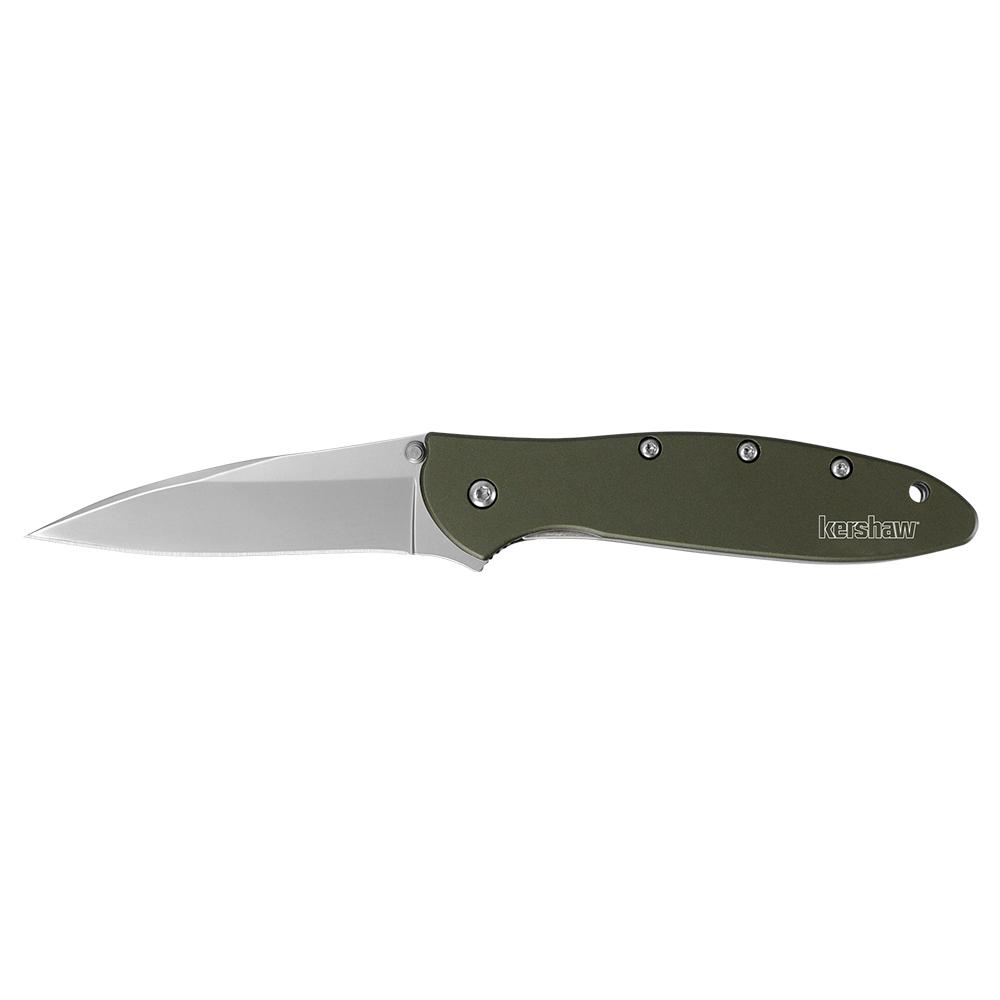Kershaw Leek Folding Knife 3″ Drop Point Blade Olive