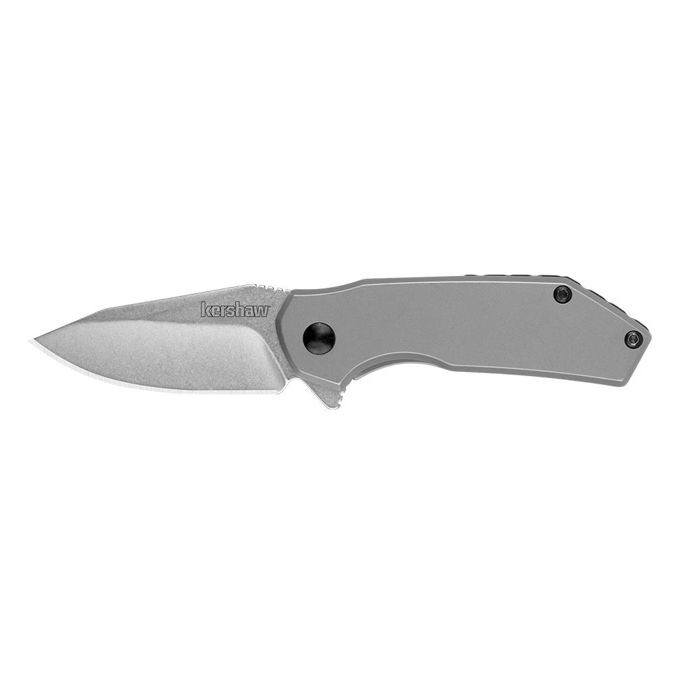 Kershaw Valve Folding Knife 2-1/4″ Drop Point Blade Silver