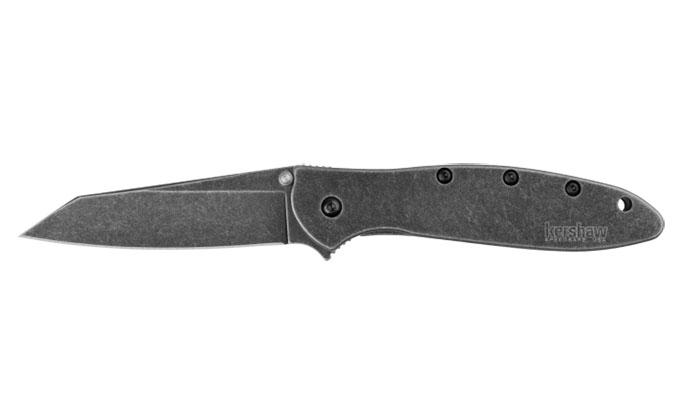 Kershaw Random Leek Reverse Tanto Assisted Folding Knife (3″ BlackWash)