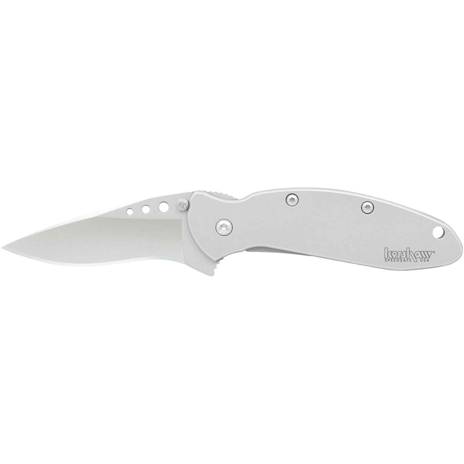 Kershaw Ken Onion Scallion Folding Knife 2-2/5″ Drop Point Blade Silver