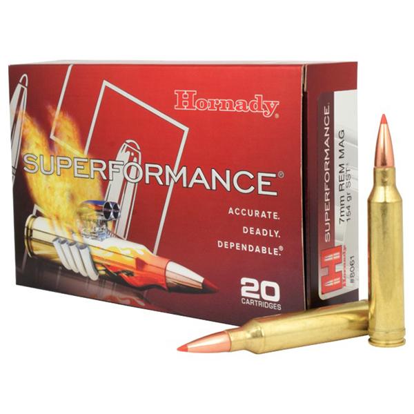 Hornady Superformance Rifle Ammunition 7mm Rem Mag 154 gr SST 3100 fps – 20/box