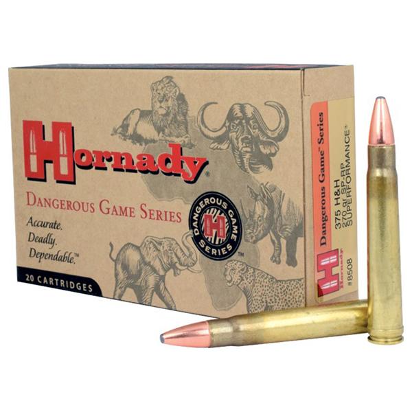 Hornady Dangerous Game Series Rifle Ammunition .375 H&H 270 gr SP-RP 2800 fps – 20/box