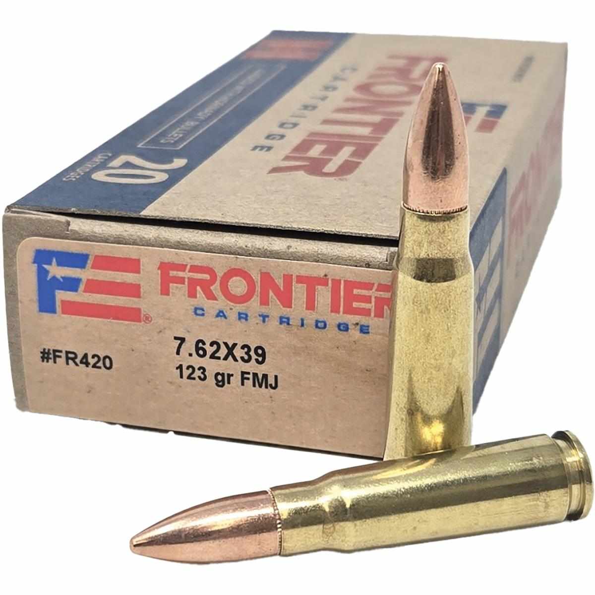 Hornady Frontier Rifle Ammunition 7.62×39 123gr FMJ 2340 fps 20/ct