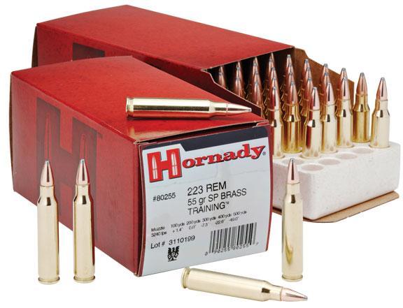 Hornady Custom Rifle Ammunition .223 Rem 55 gr SP 3240 fps – 50/box
