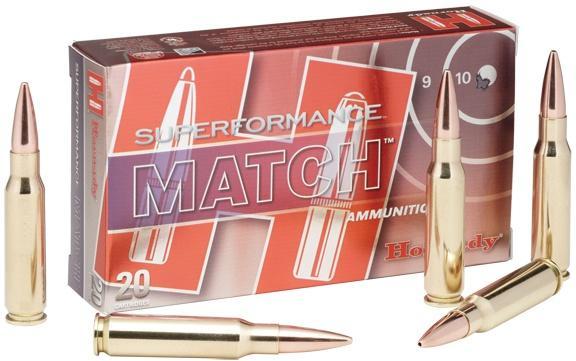 Hornady Superformance Match Rifle Ammunition .223 Rem 75 gr BTHP 2930 fps – 20/box