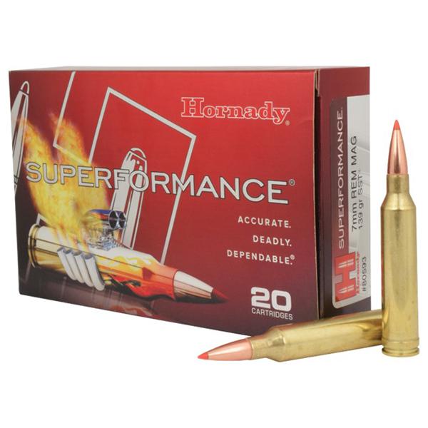 Hornady Superformance Rifle Ammunition 7mm Rem Mag 139 gr SST 3240 fps – 20/box