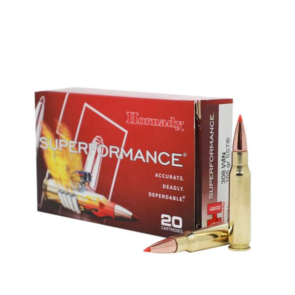 Hornady Superformance Rifle Ammunition .308 Win 165 gr SST 2840 fps – 20/box