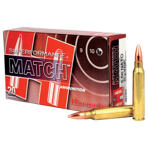 Hornady Superformance Rifle Ammunition 5.56x45mm 75 gr BTHP 2910 fps – 20/box