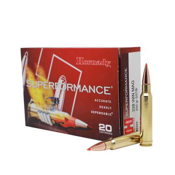 Hornady Superformance Rifle Ammunition .338 Win Mag 200 gr SST 3030 fps – 20/box