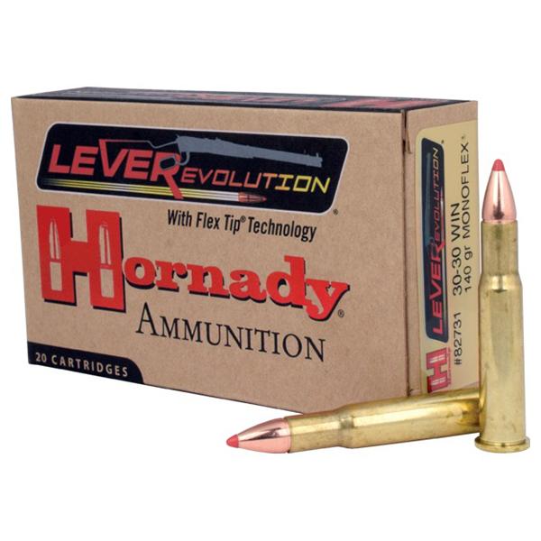 Hornady LEVERevolution Rifle Ammunition .30-30 Win 140 gr MonoFlex 2460 fps – 20/box
