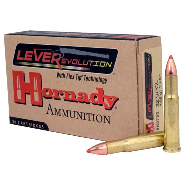 Hornady LEVERevolution Rifle Ammunition .32 Special 165 gr FTX 2410s fp – 20/box