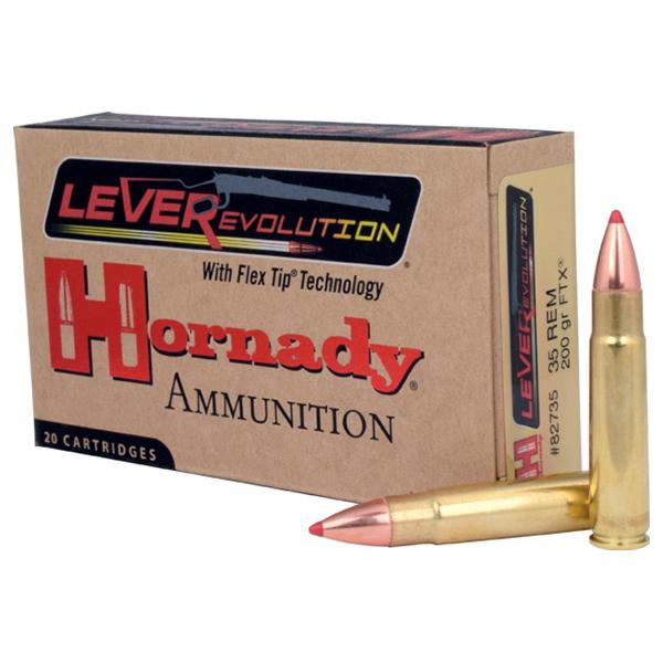 Hornady LEVERevolution Rifle Ammunition .35 Rem 200 gr FTX 2225 fps – 20/box
