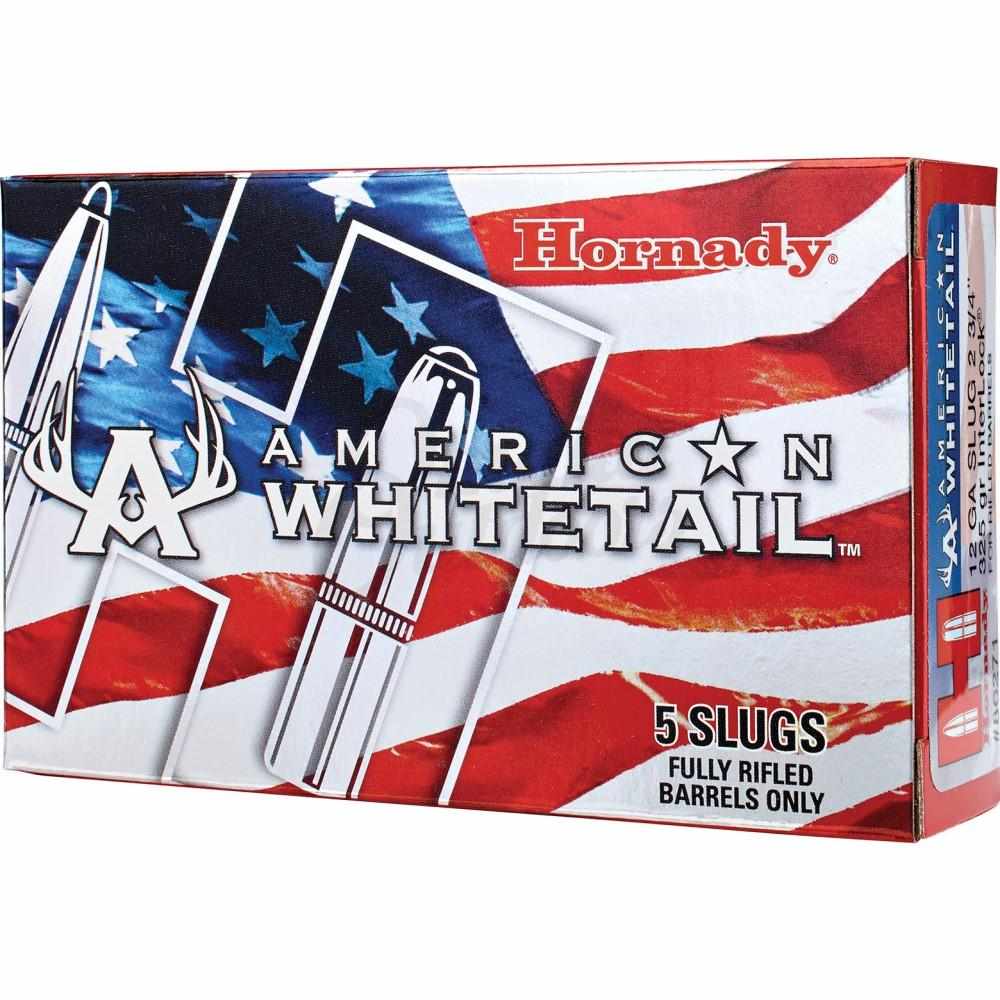Hornady American Whitetail Shotshell 12 ga 2-3/4″ 325 gr 1825 fps Slug 5/ct