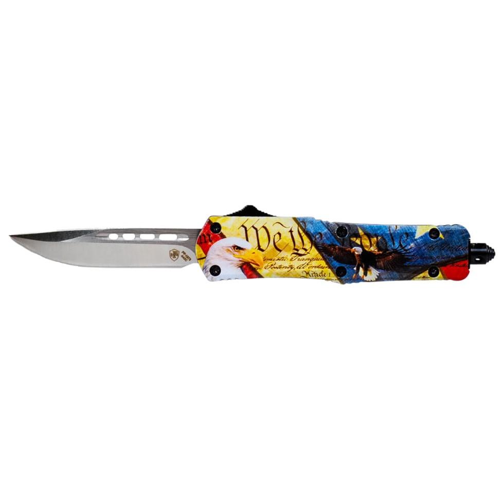 Templar Knife Small Eagle Knife 2-1/4″ Drop Point Blade We The People Eagle