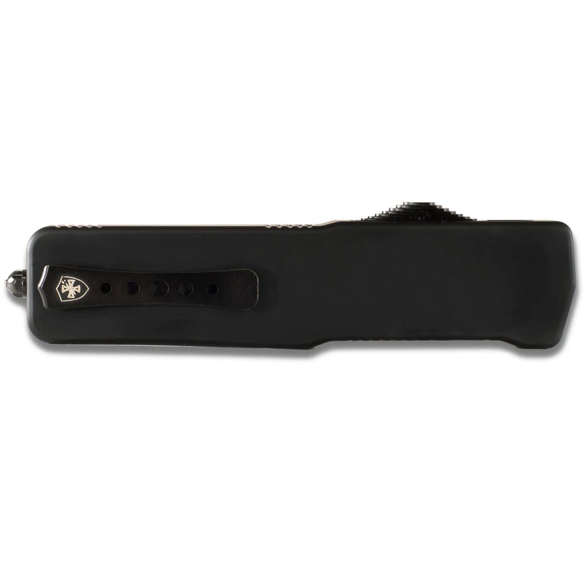 Templar Knives Premium Lightweight Black Rubber Automatic Knife 3 1/2″ Drop Point Blade Black