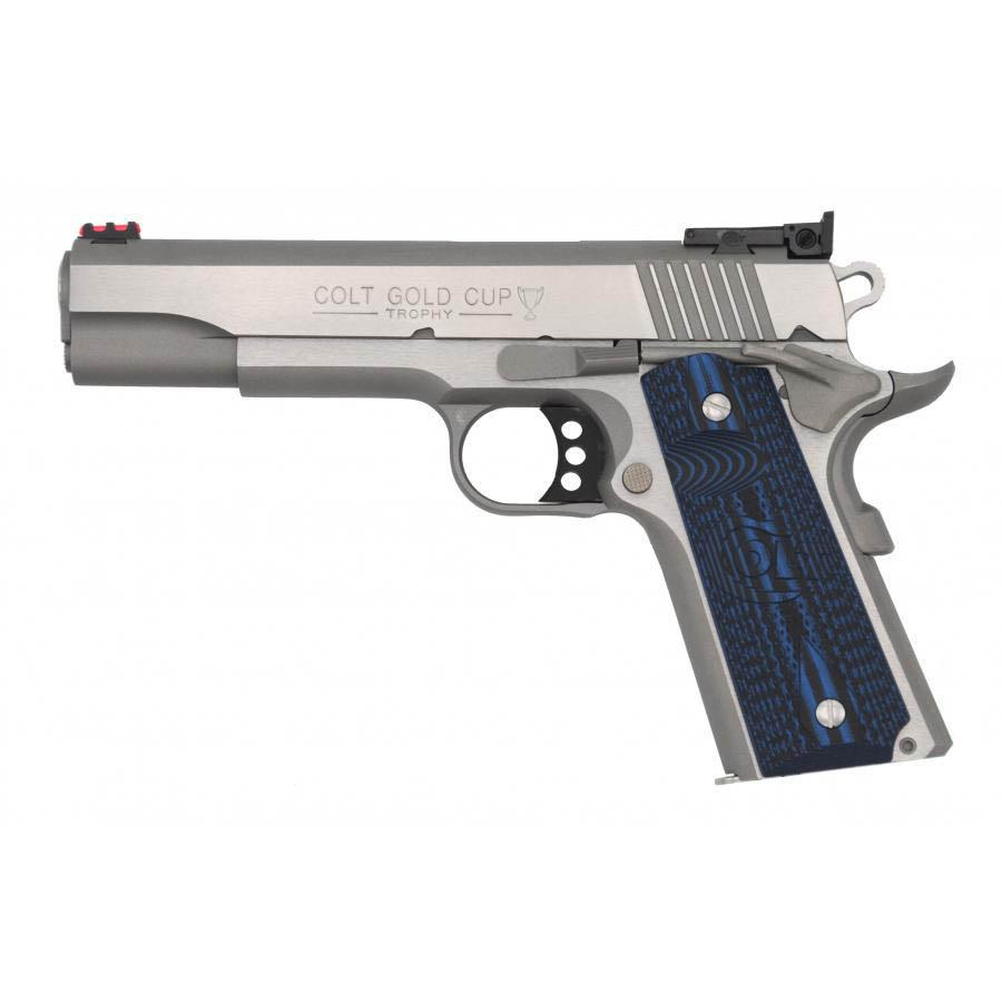 Colt Gold Cup Handgun .45 Auto 8rd Magazine 5″ Barrel Stainless Finish G10 Grips