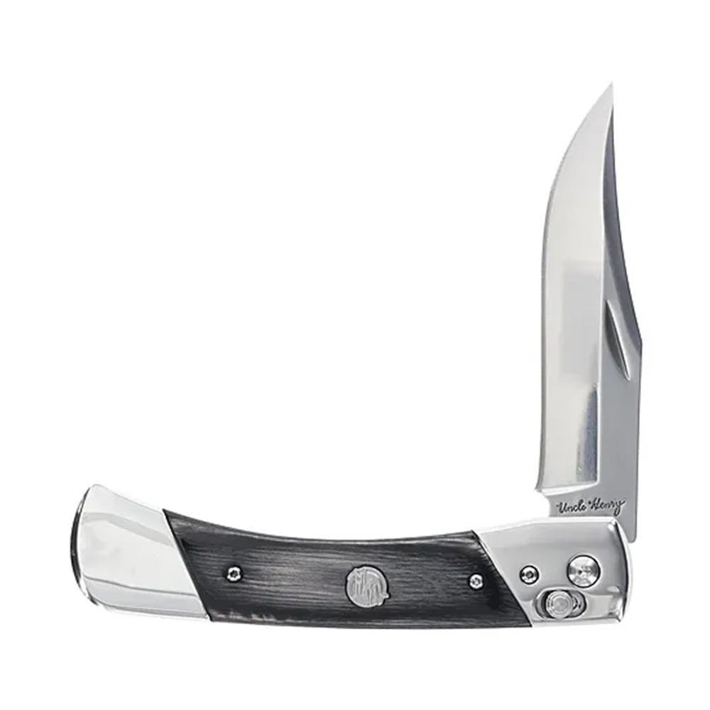 Uncle Henry PLB7 Bear Paw Folding Knife 3-4/5″ Clip Point Blade Black