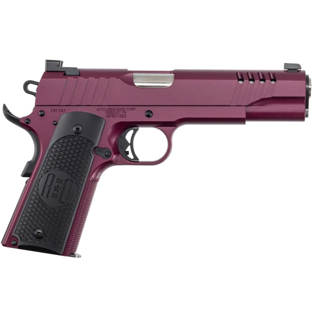 Auto-Ordnance 1911A1 Handgun 45 ACP 7rd Magazine 5″ Barrel Cherry Night Sights