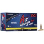 CCI A17 Varmint Tip Rimfire Ammunition .17 HMR 17 gr Vtip 2650 fps 200/ct