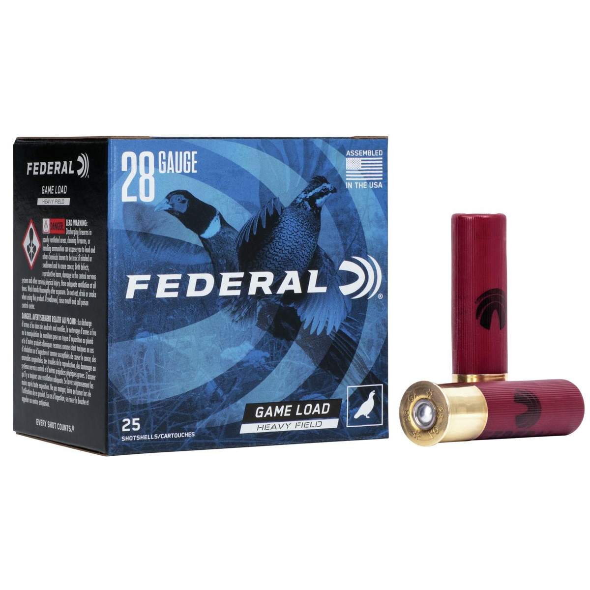 Federal Game-Shok Upland Game Hi Brass Load Shotshells 28 ga 2-3/4″ 1 oz 1220 fps #7.5 25/ct