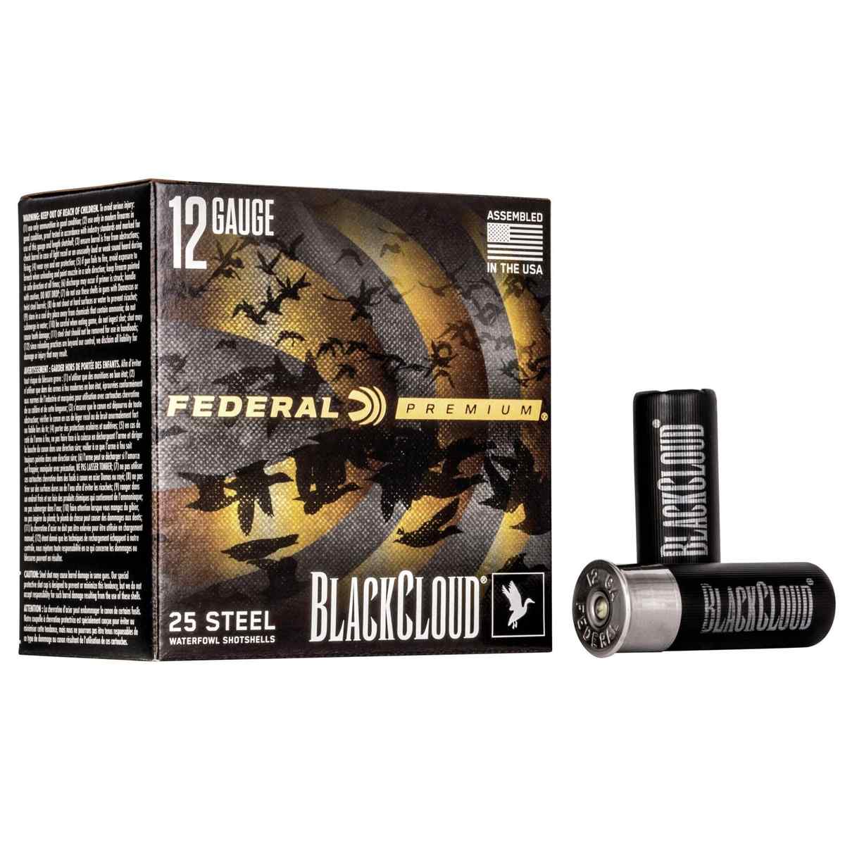 Federal Black Cloud FS Steel Shotshells 12 ga 2-3/4 1-1/8oz 1500 fps #2 25/ct