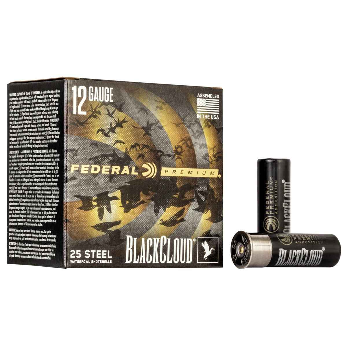 Federal Black Cloud FS Steel Shotshells 12ga.  3″ 1-1/4oz  #3 1450 fps 25/ct
