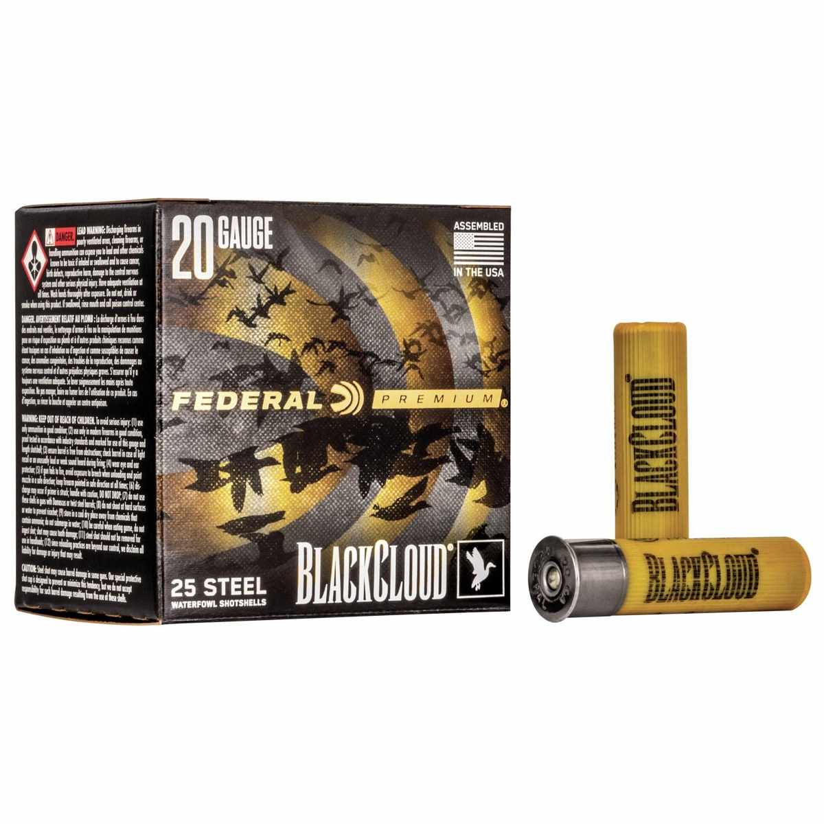 Federal Black Cloud FS Steel Shotshells 20ga. 3″ 1oz 1350 fps #2 25/ct